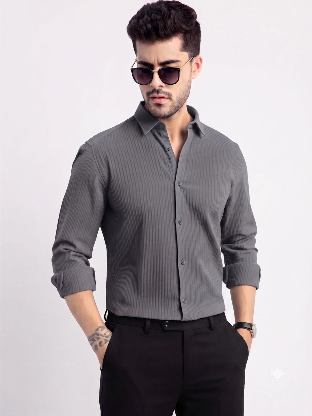 URBANICE Men Premium Slim Fit Casual Shirt-picture-7