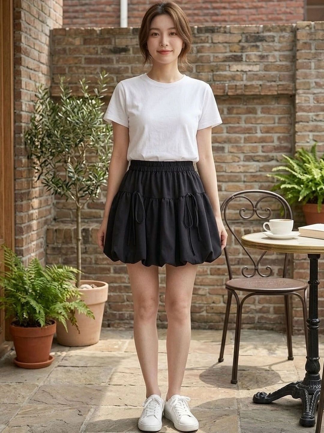 Suo Women Mini Balloon Skirt-picture-45