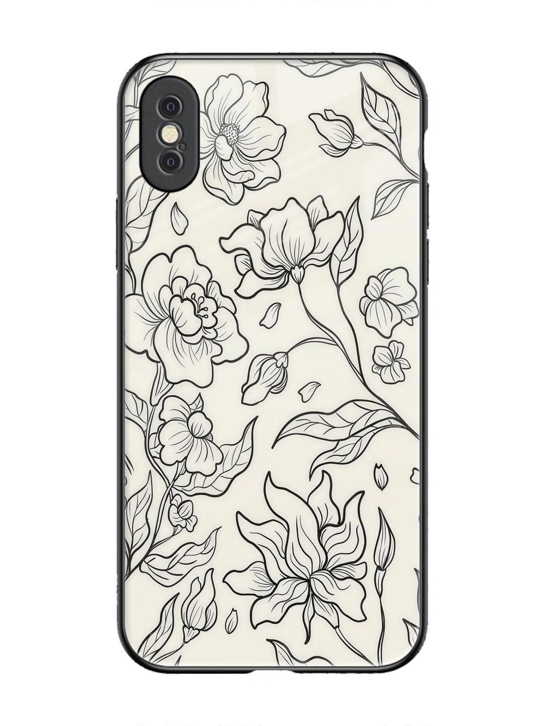QRIOH Floral Printed iPhone Xs Max Back Case Mobile Accessories-picture-24
