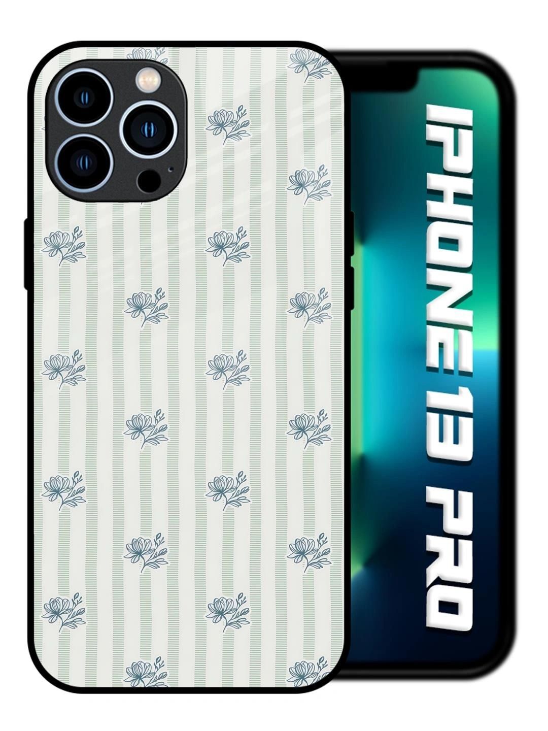 QRIOH Floral Printed iPhone 13 Pro Back Case Mobile Accessories-picture-23