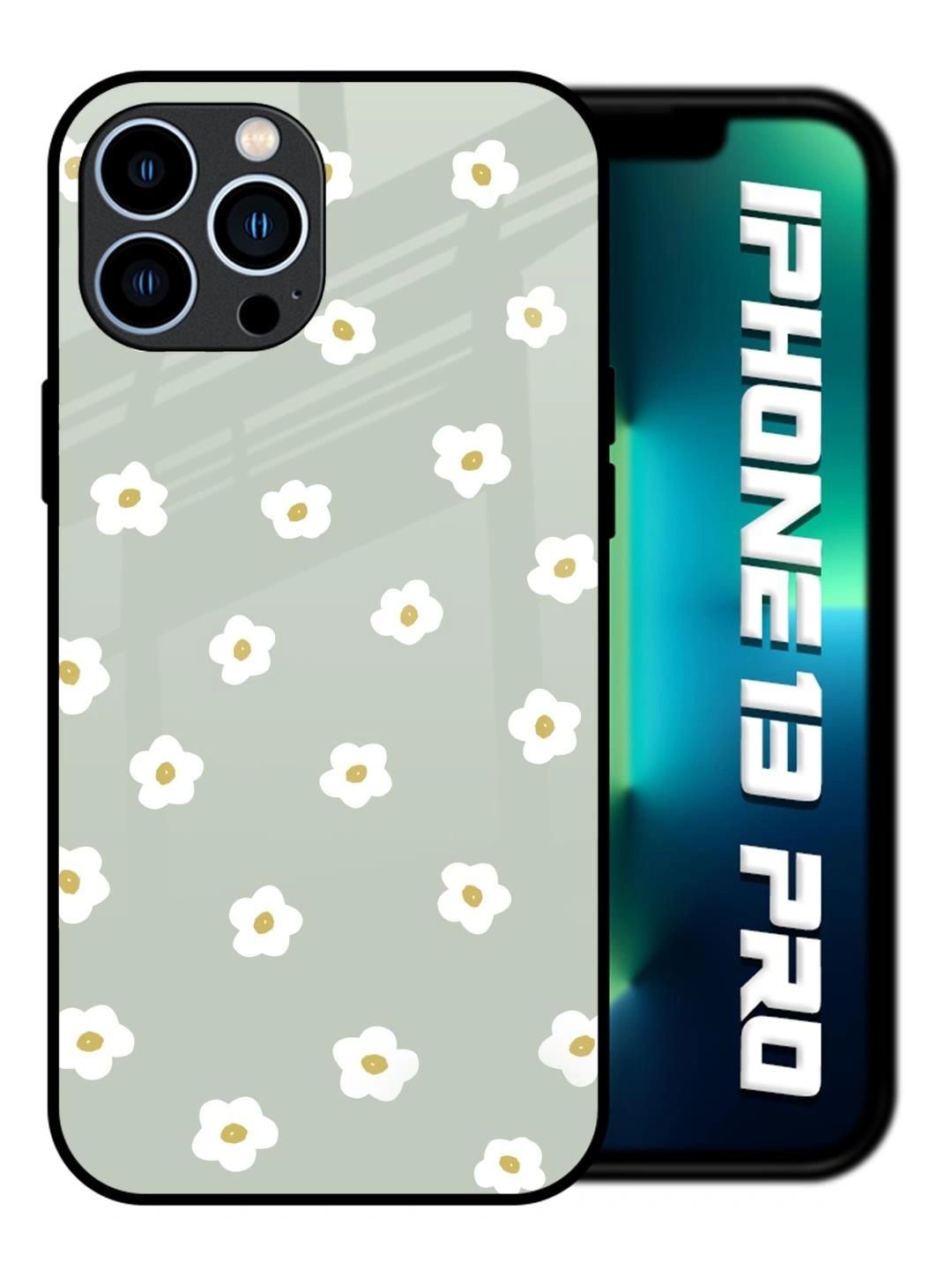 QRIOH Floral Printed iPhone 13 Pro Back Case Mobile Accessories-picture-47
