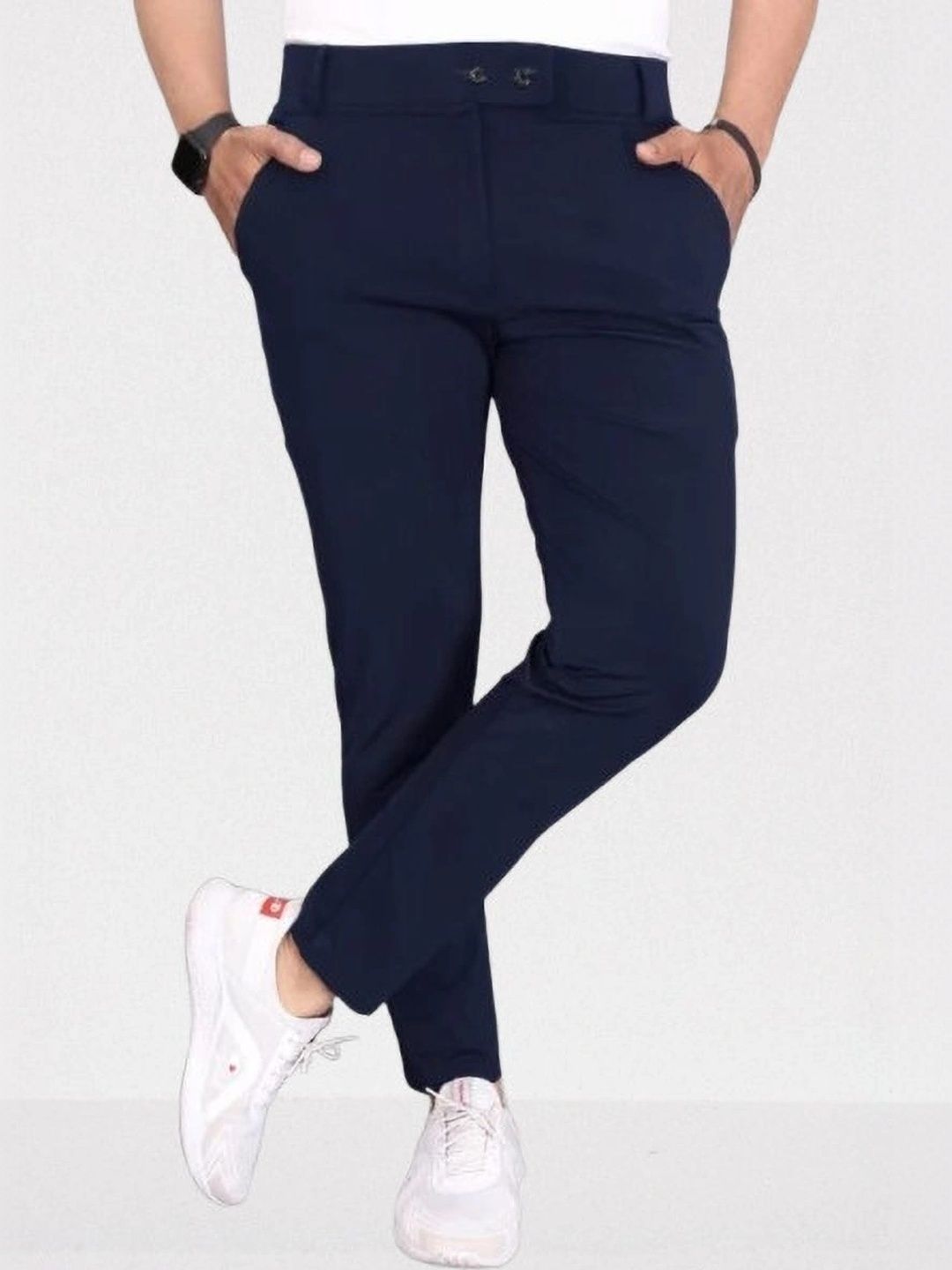 Nitya TrackP Men Smart Slim Fit Trousers-picture-15