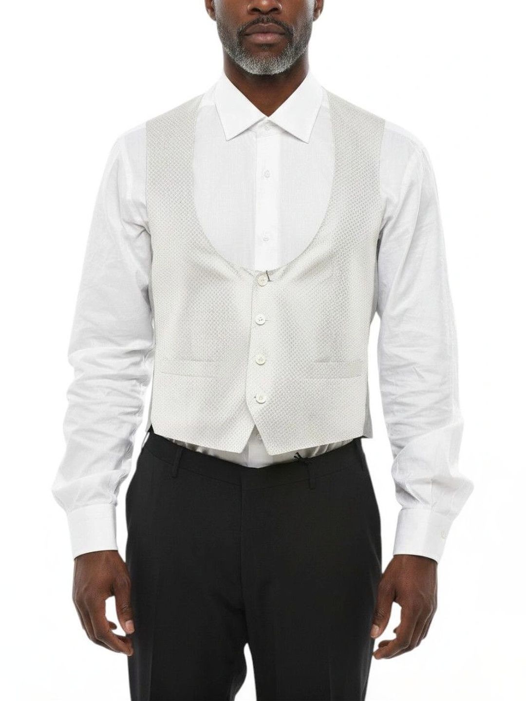 Corneliani Light Grey Embroidered Waistcoat-picture-29