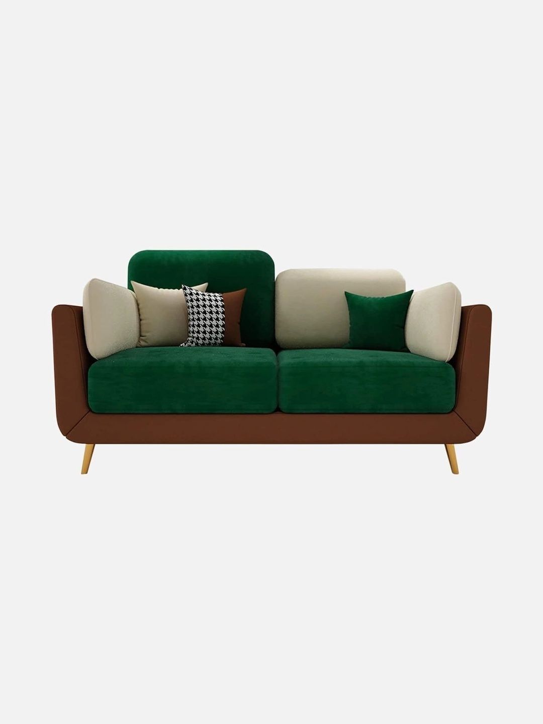 INDIAWOODMART Grey 2 Seater Sofa-picture-28