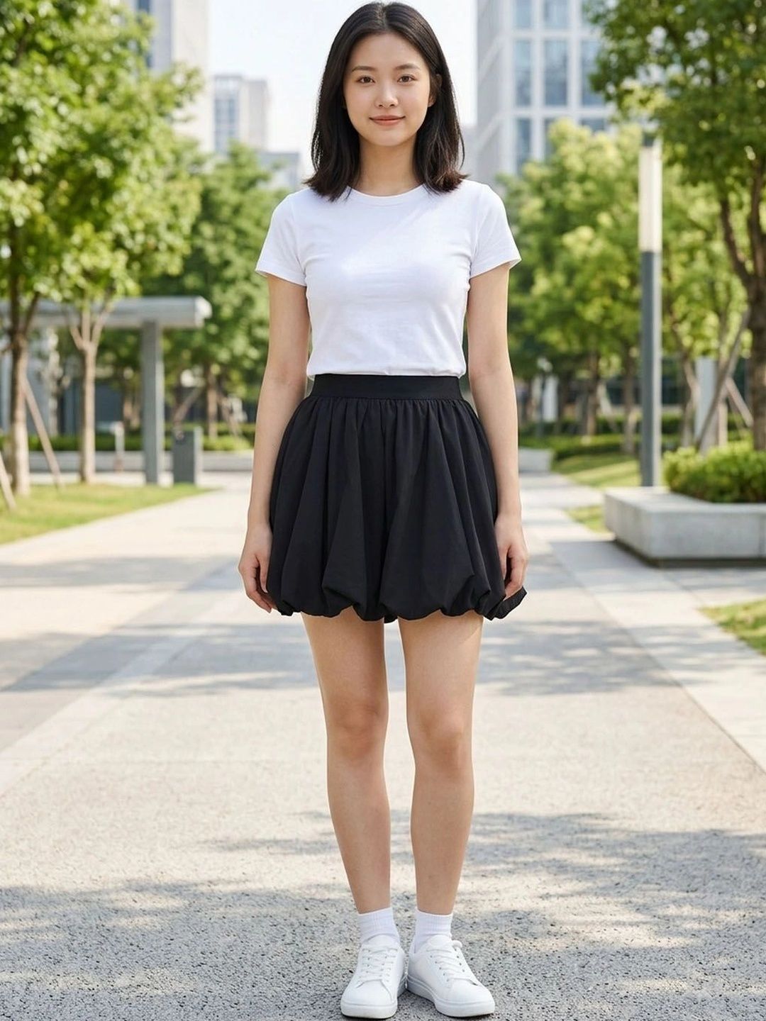Suo Women Mini Balloon Skirt-picture-33