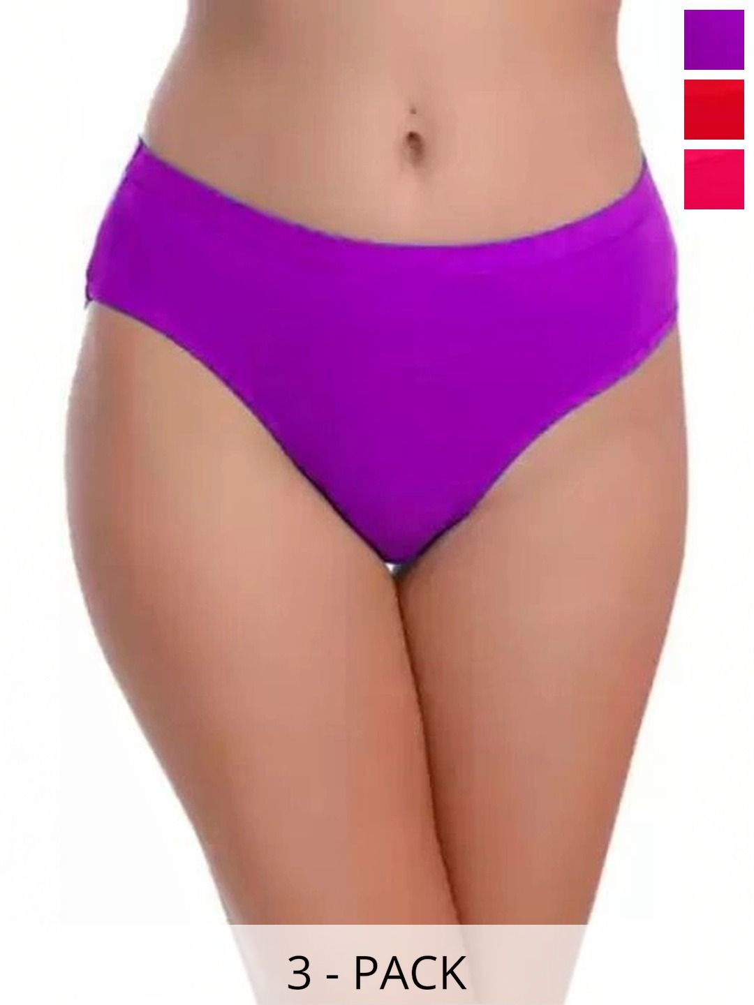 Bebron Women Pack of 3 Assorted Cotton Bikini-picture-20
