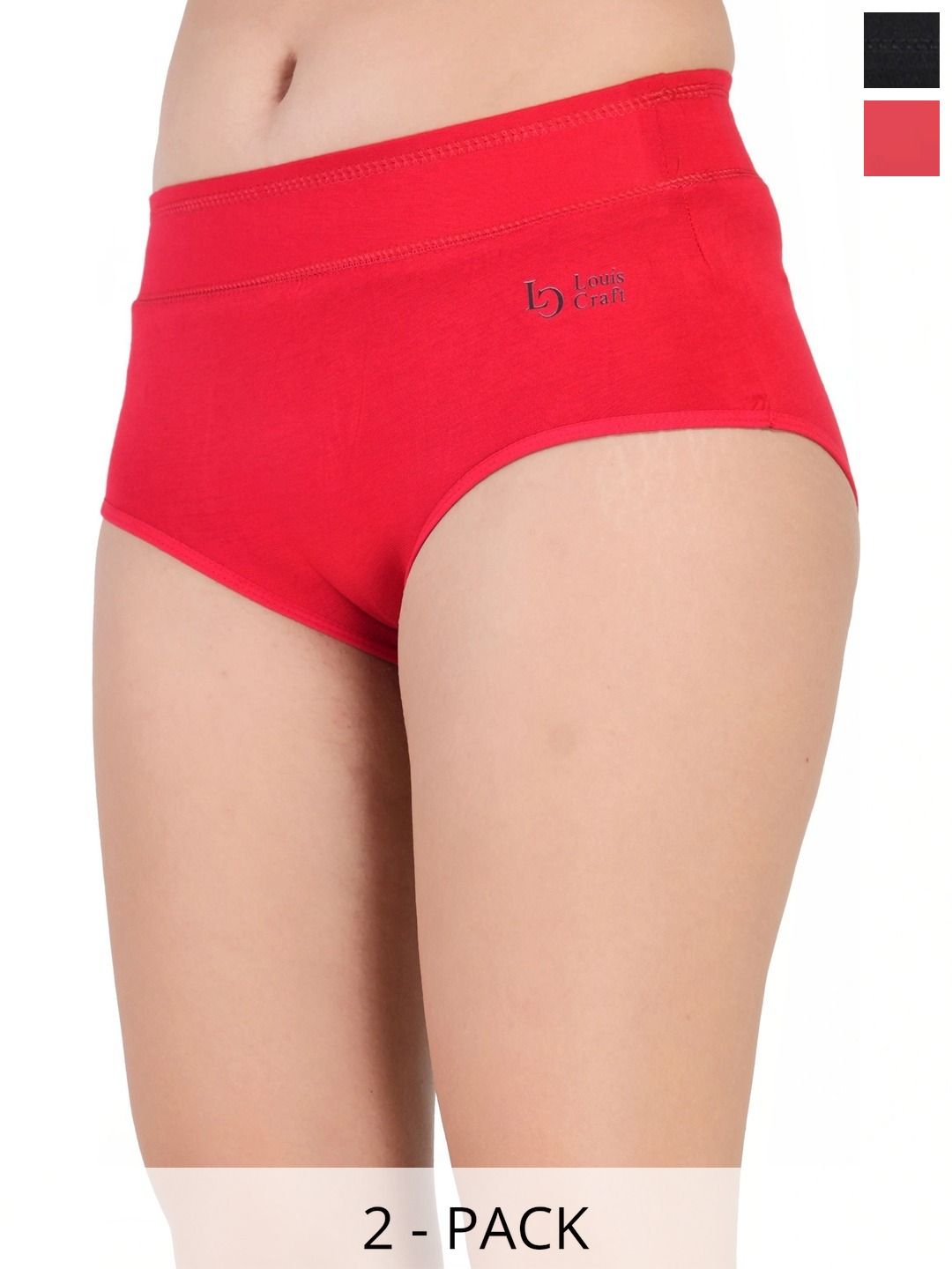Bebron Women Pack of 2 Assorted Basic Briefs-picture-19