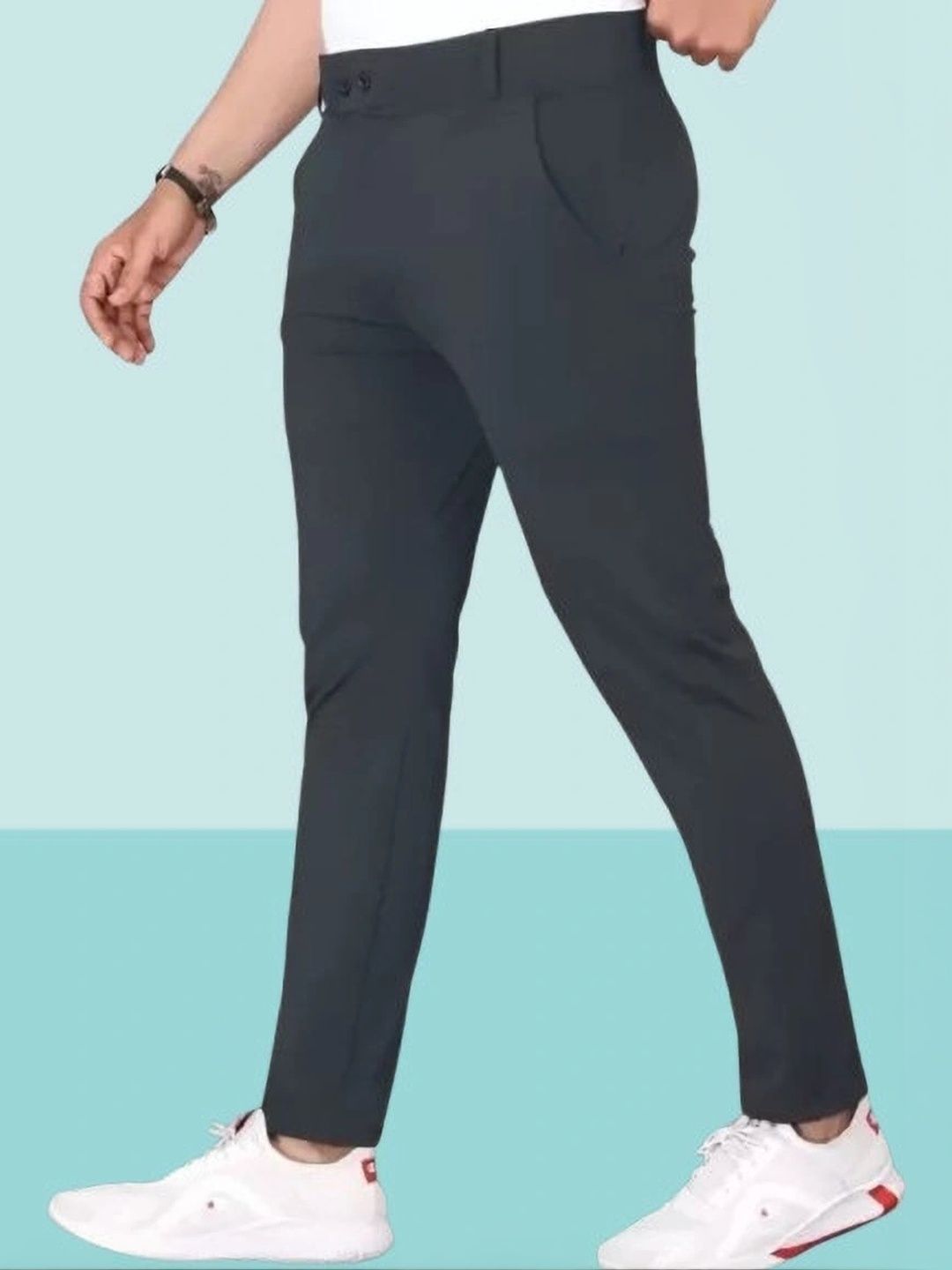 Nitya TrackP Men Smart Slim Fit Trousers-picture-42