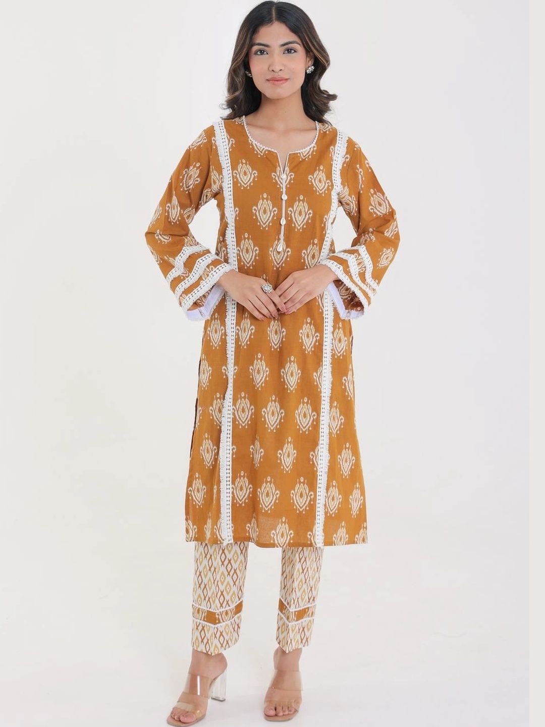 Chhaap tilak Printed Flared Sleeves Pure Cotton Handloom Kurti-picture-46