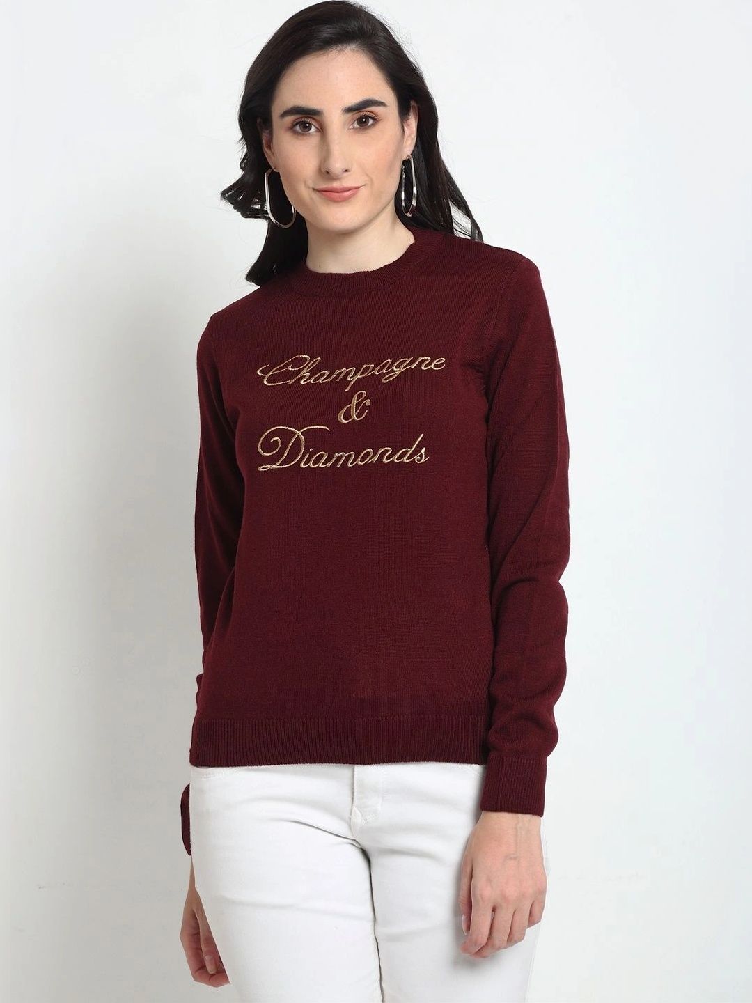 Club York Women Typography Printed Pullover with Embroidered Detail-picture-21