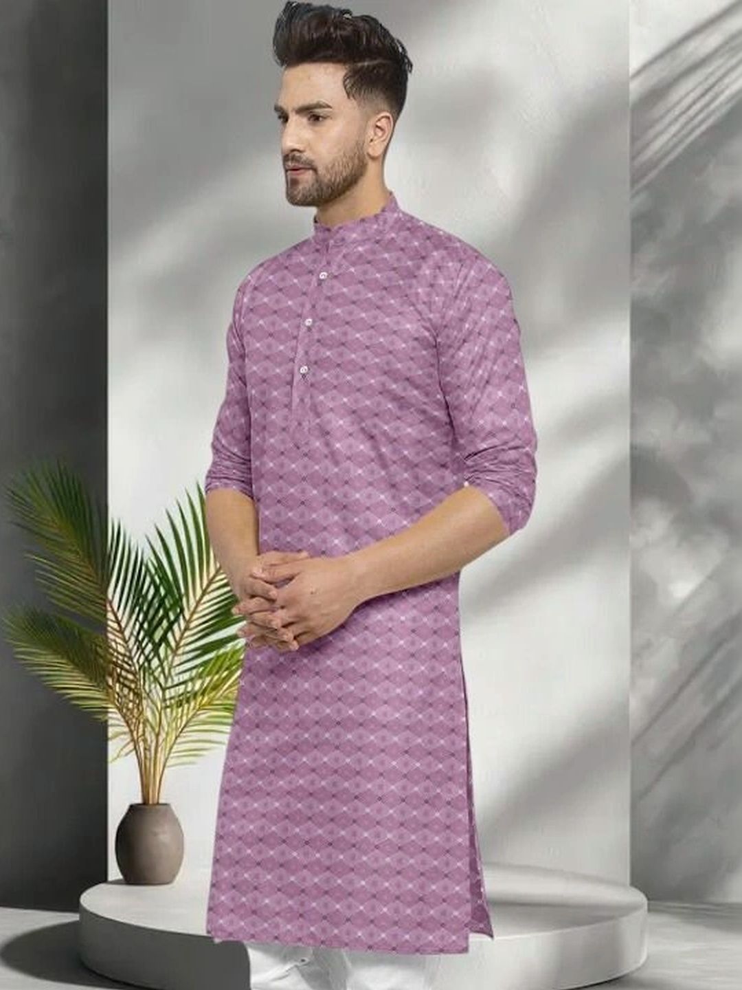 Shiv Leela Men Geometric Printed Kurta-picture-29