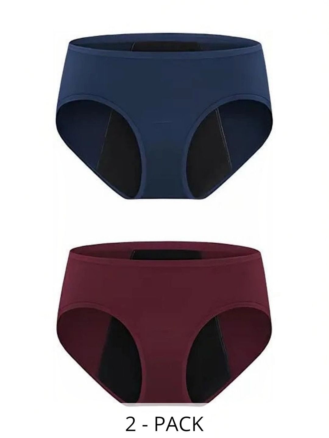 Bebron Women Pack of 2 Assorted Cotton Period Briefs-picture-36