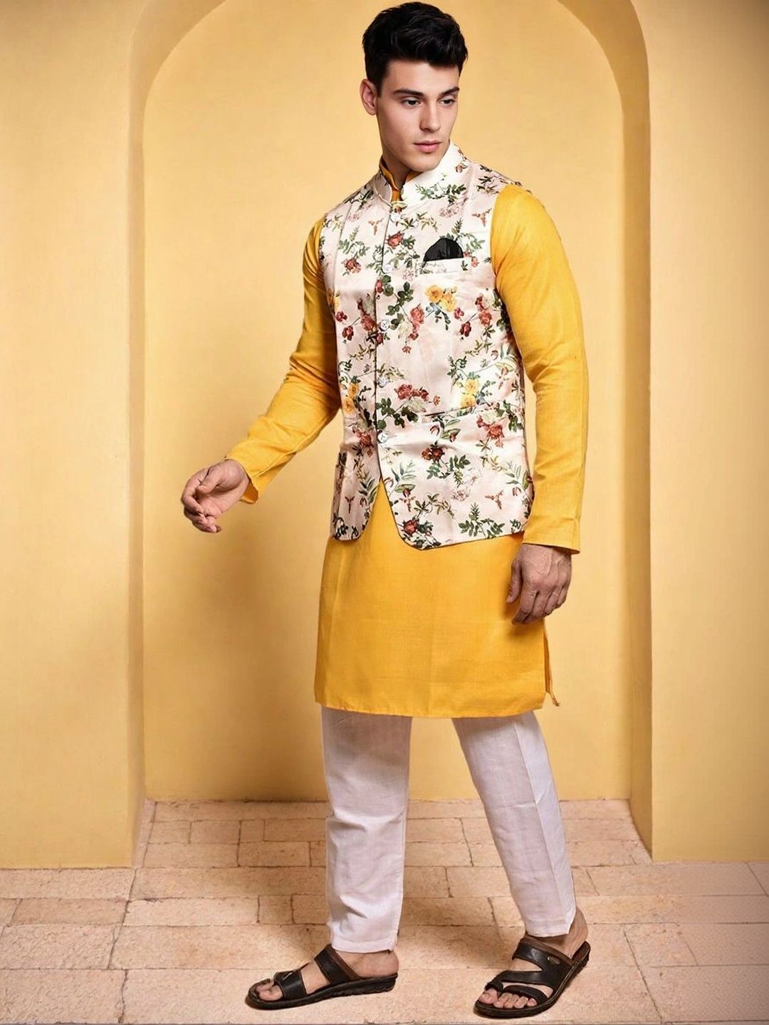 Moda Rapido Men Regular Pure Cotton Kurta with Trousers-picture-57