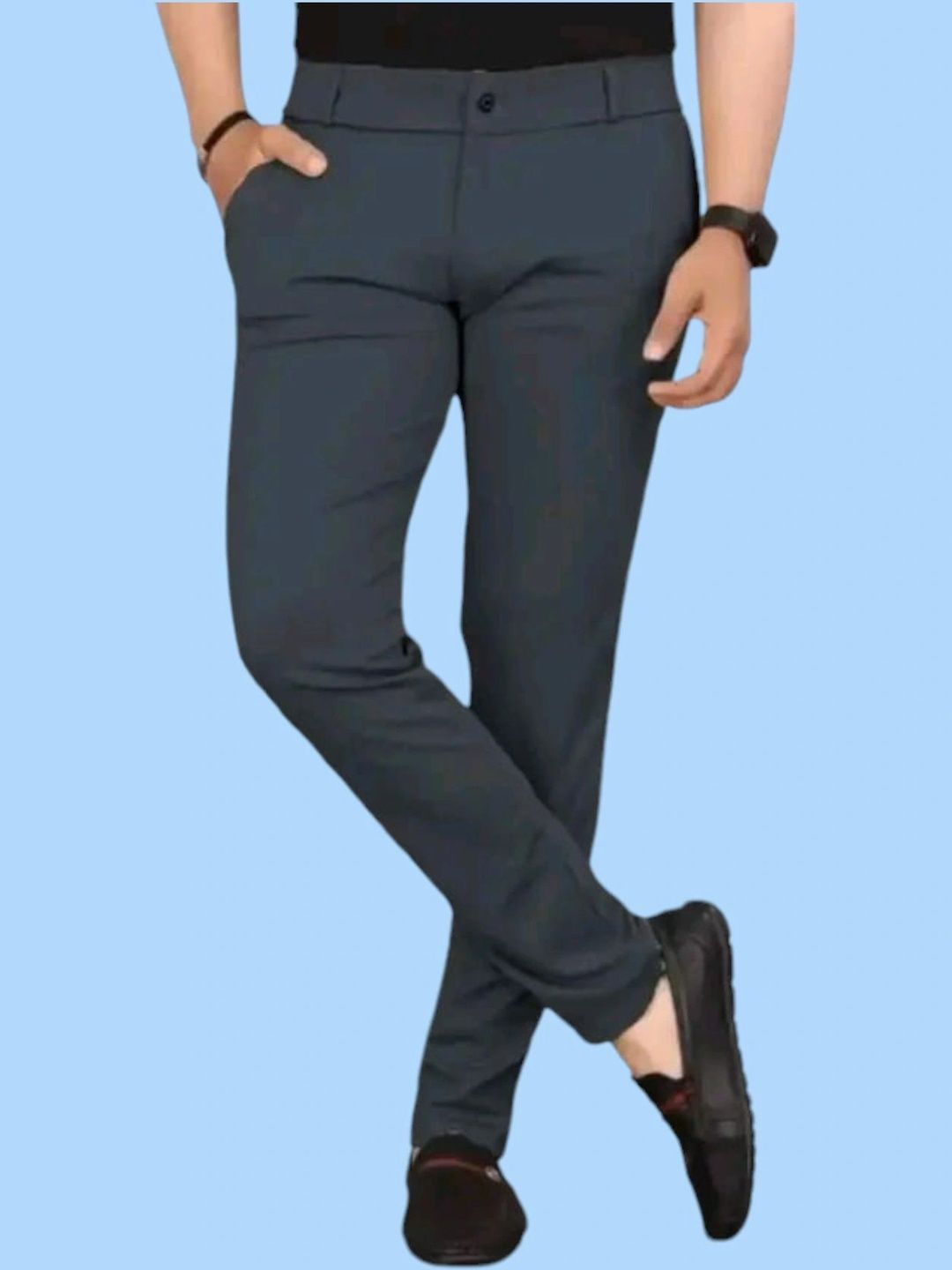 Nitya TrackP Men Smart Slim Fit Trousers-picture-46