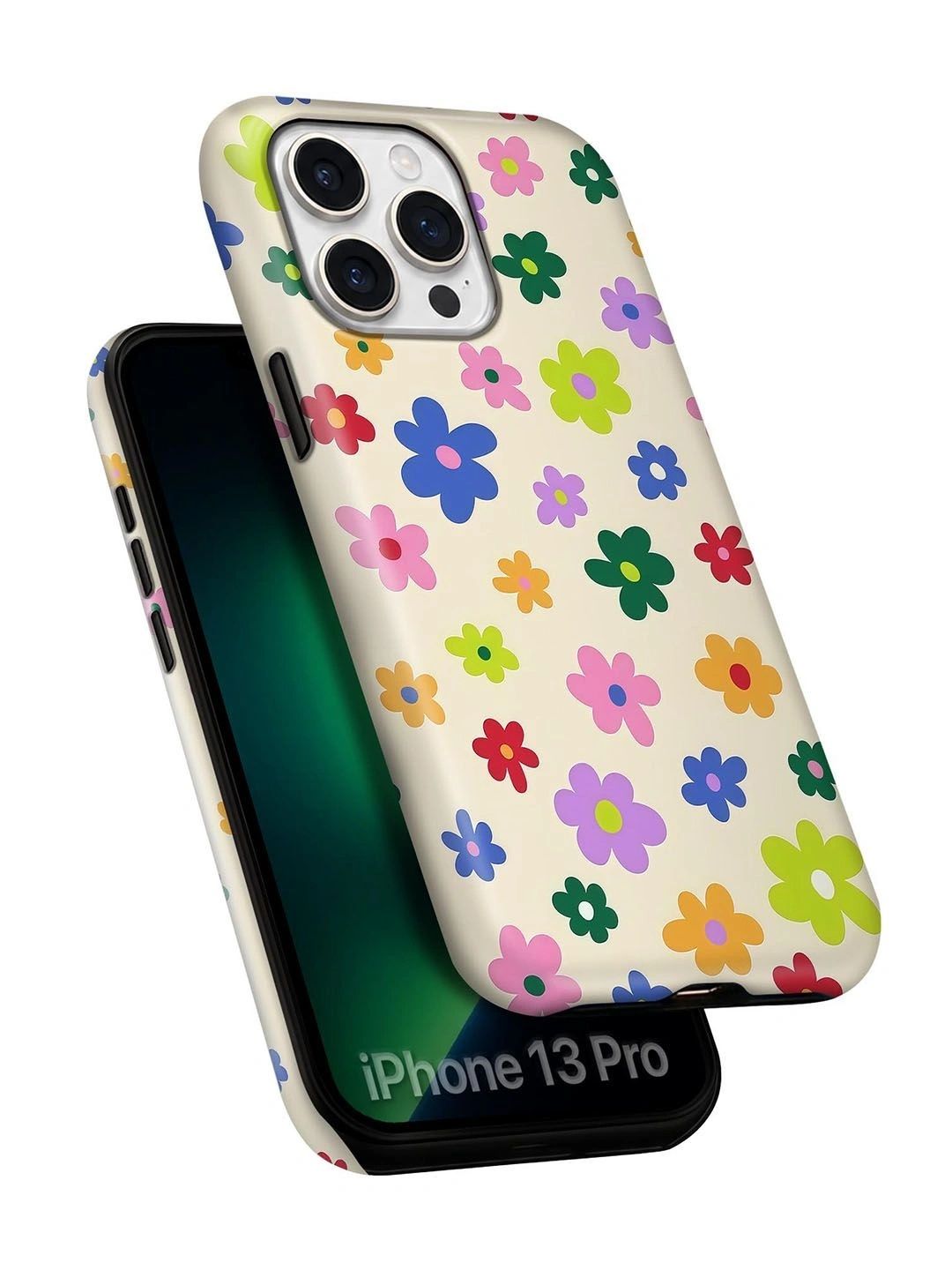 QRIOH Floral Printed iPhone 13 Pro Back Case Mobile Accessories-picture-20