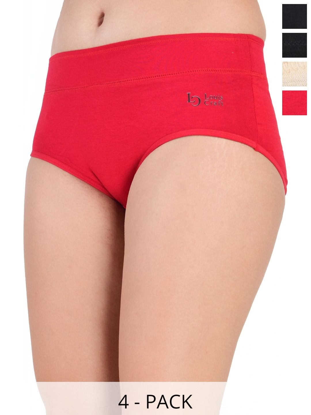 Bebron Women Pack of 4 Assorted Basic Briefs-picture-21