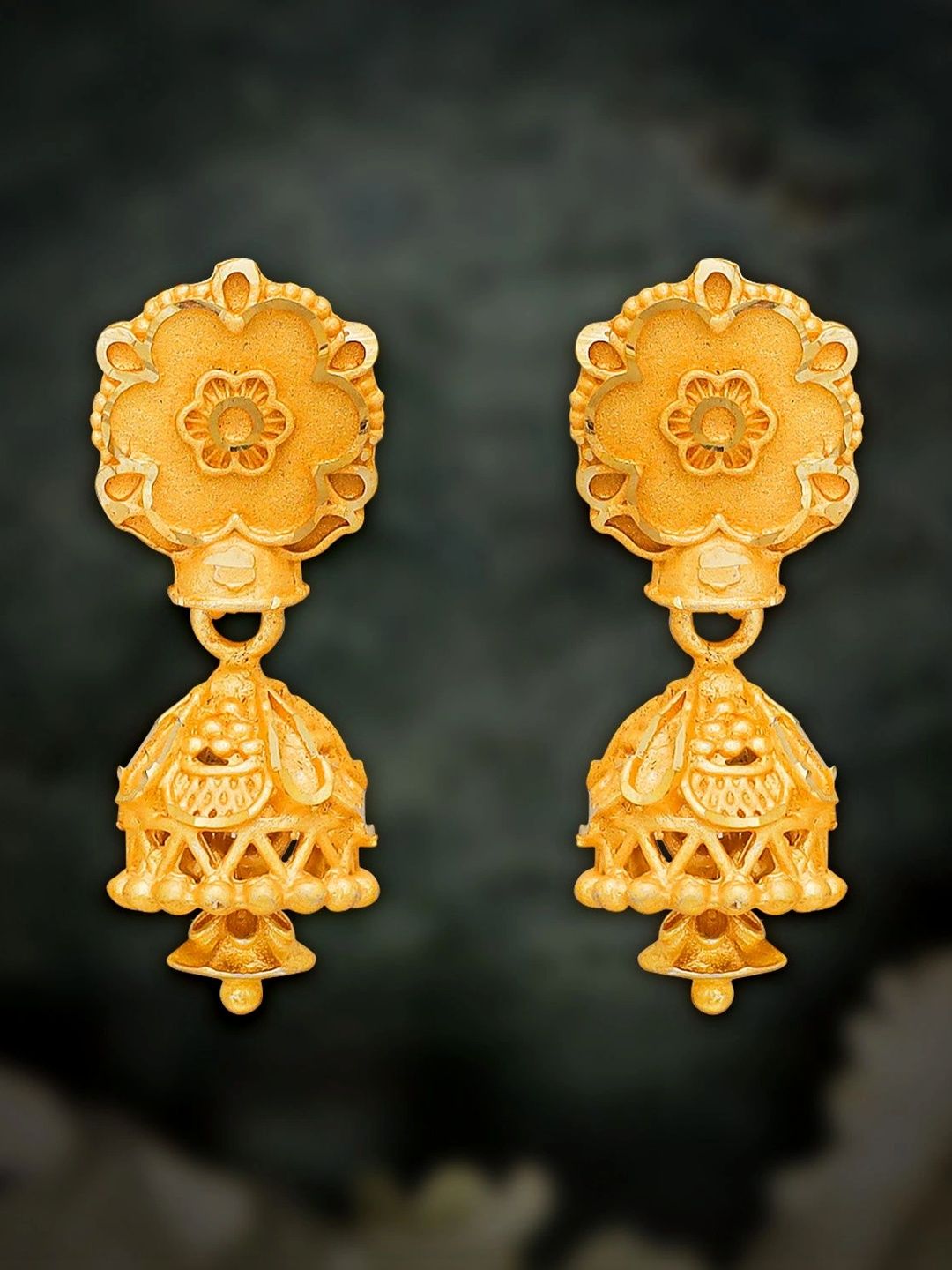 Raj And Deb Floral Jhumkas Earrings-picture-35