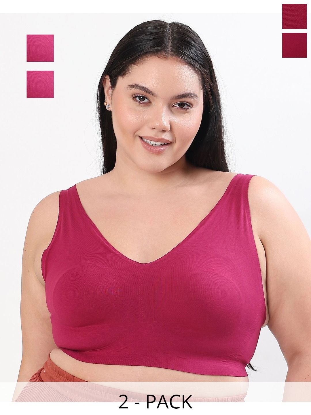 Tweens Pack of 2 Cotton Non-Padded Full Coverage Plus-Size Bonded Bra with Hidden Concealer-picture-11