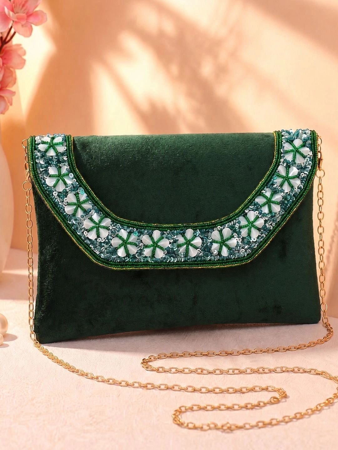 Peora Embellished Envelope Clutch-picture-28