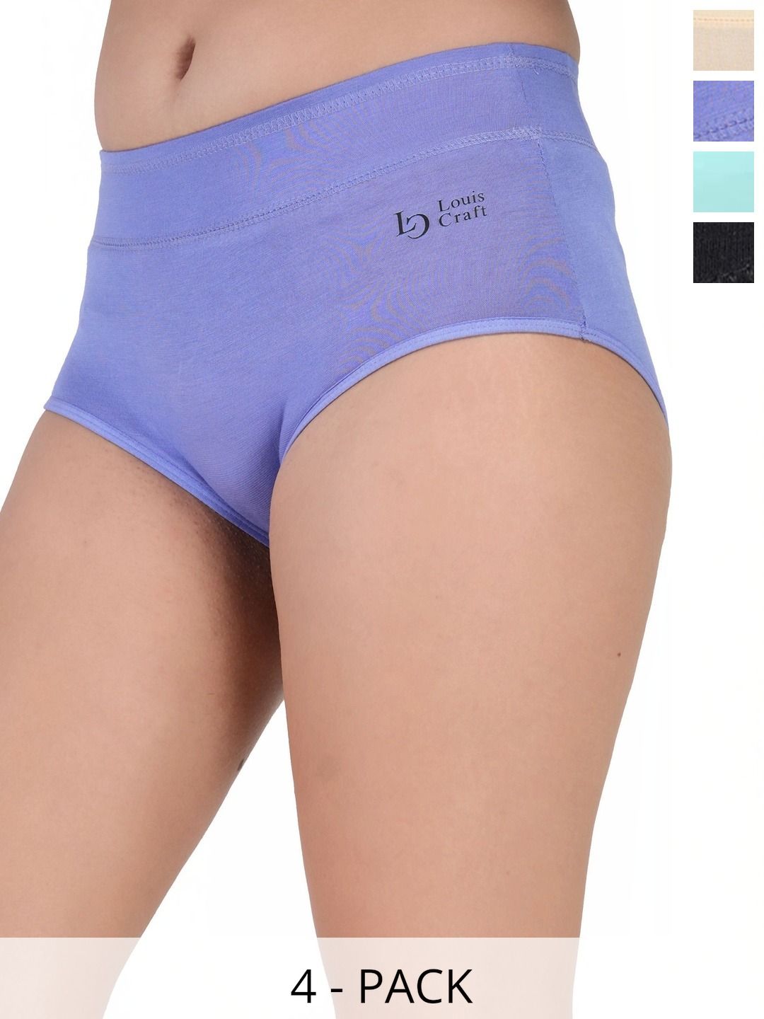 Bebron Women Pack of 4 Assorted Basic Briefs-picture-35