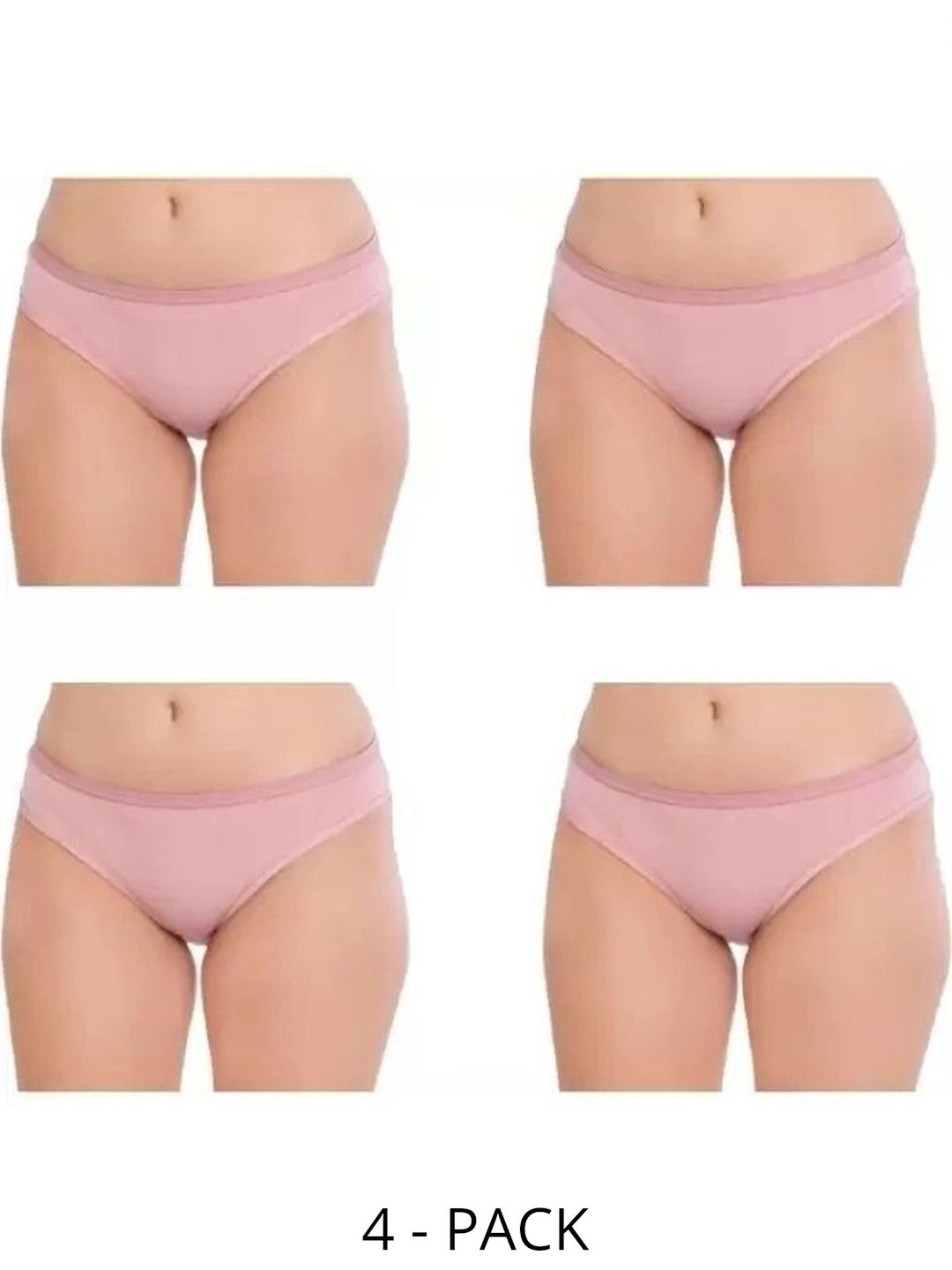 Bebron Women Pack of 4 Assorted Cotton Basic Briefs-picture-14