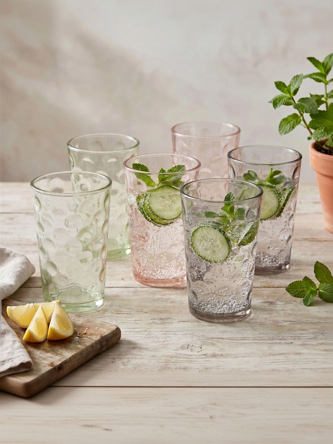 Home Centre Transparent 6 Easy to Clean Glass Water Glass-image-47