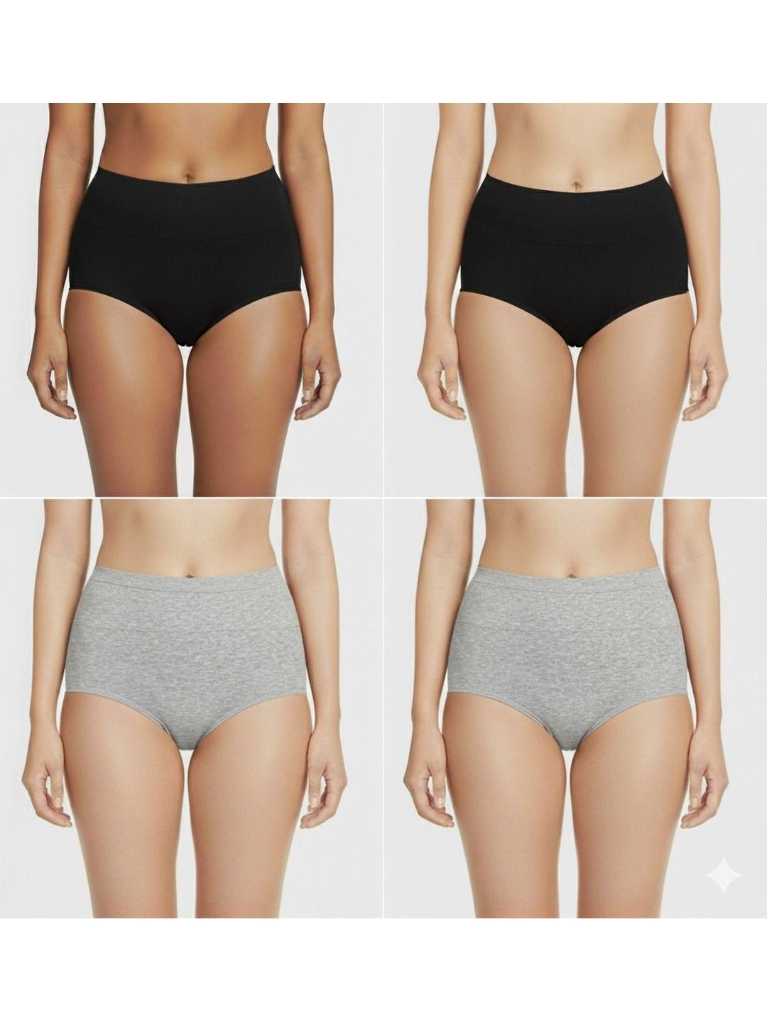 Bebron Women Pack of 4 Assorted Cotton Basic Briefs-picture-36
