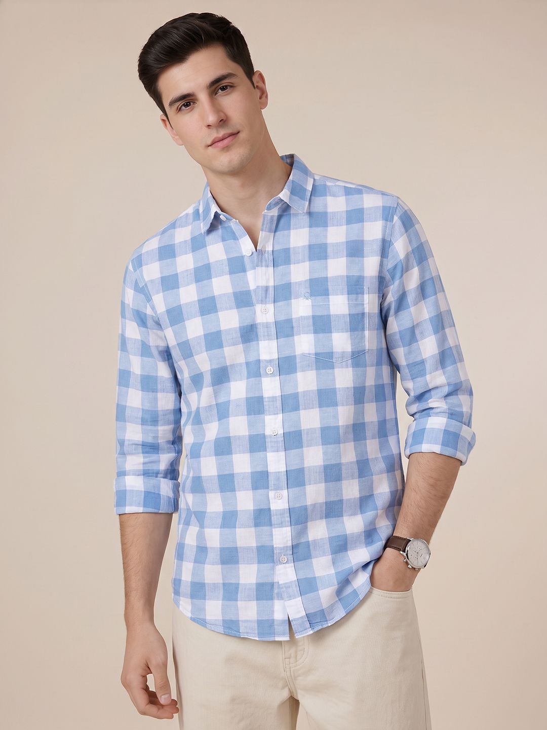 United Colors of Benetton Gingham Checked Casual Shirt-picture-10