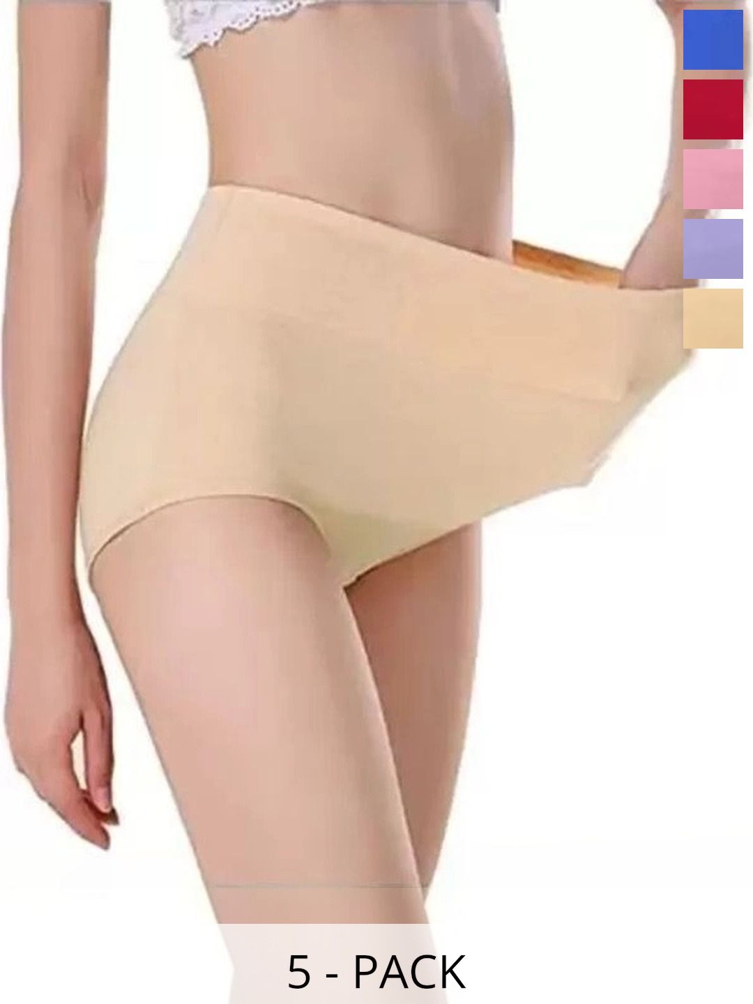 Bebron Women Pack of 5 Assorted Basic Briefs-picture-43