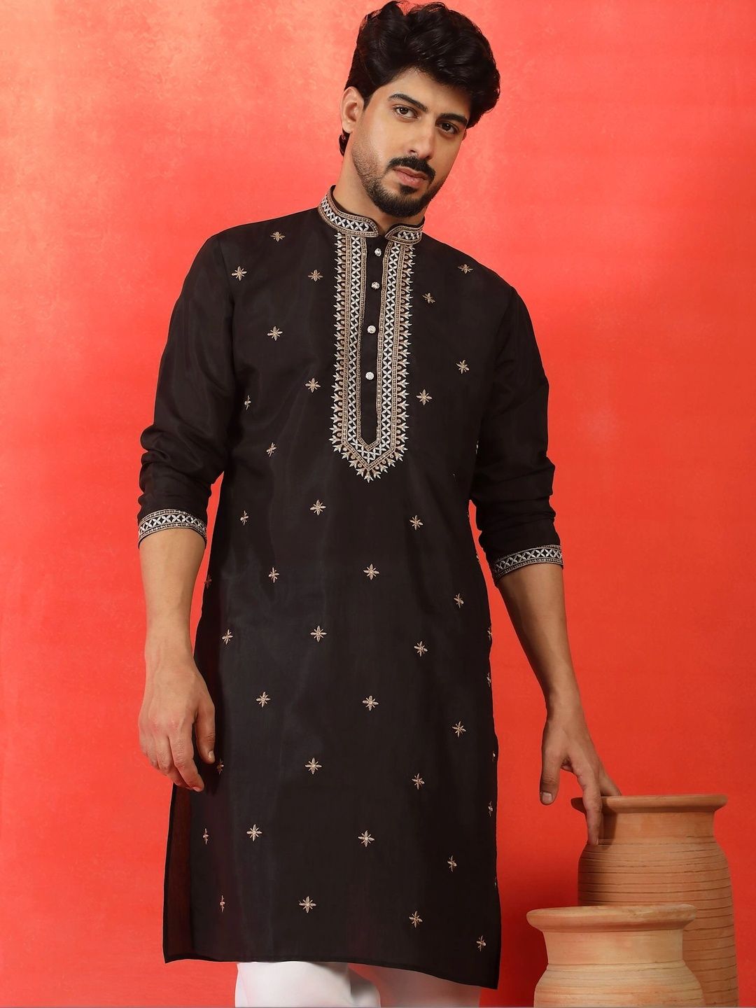 KRAFT INDIA Men Embellished Thread Work Kurta-picture-19
