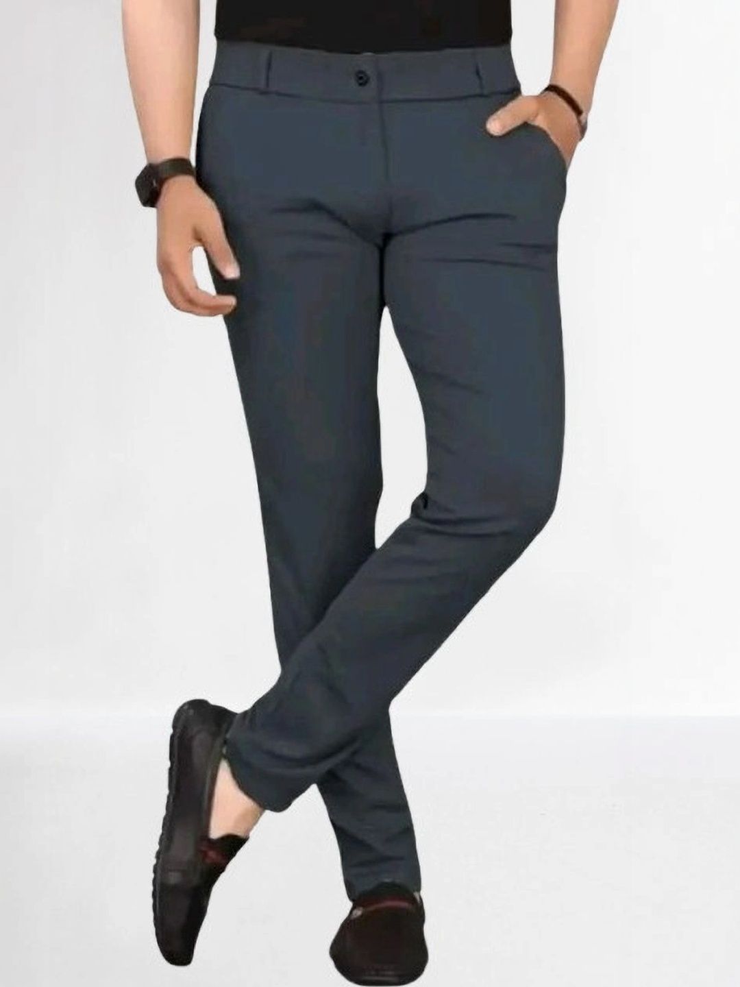 Nitya TrackP Men Smart Slim Fit Trousers-picture-33