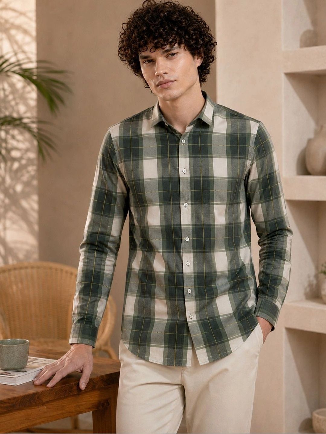 AGNIVAR COLLECTION Men Comfort Checked Casual Shirt-picture-40