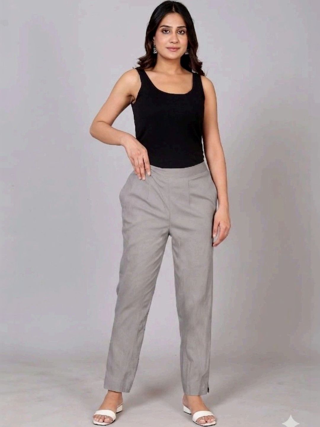 RIVNIX Women Smart High-Rise Trousers-image-42