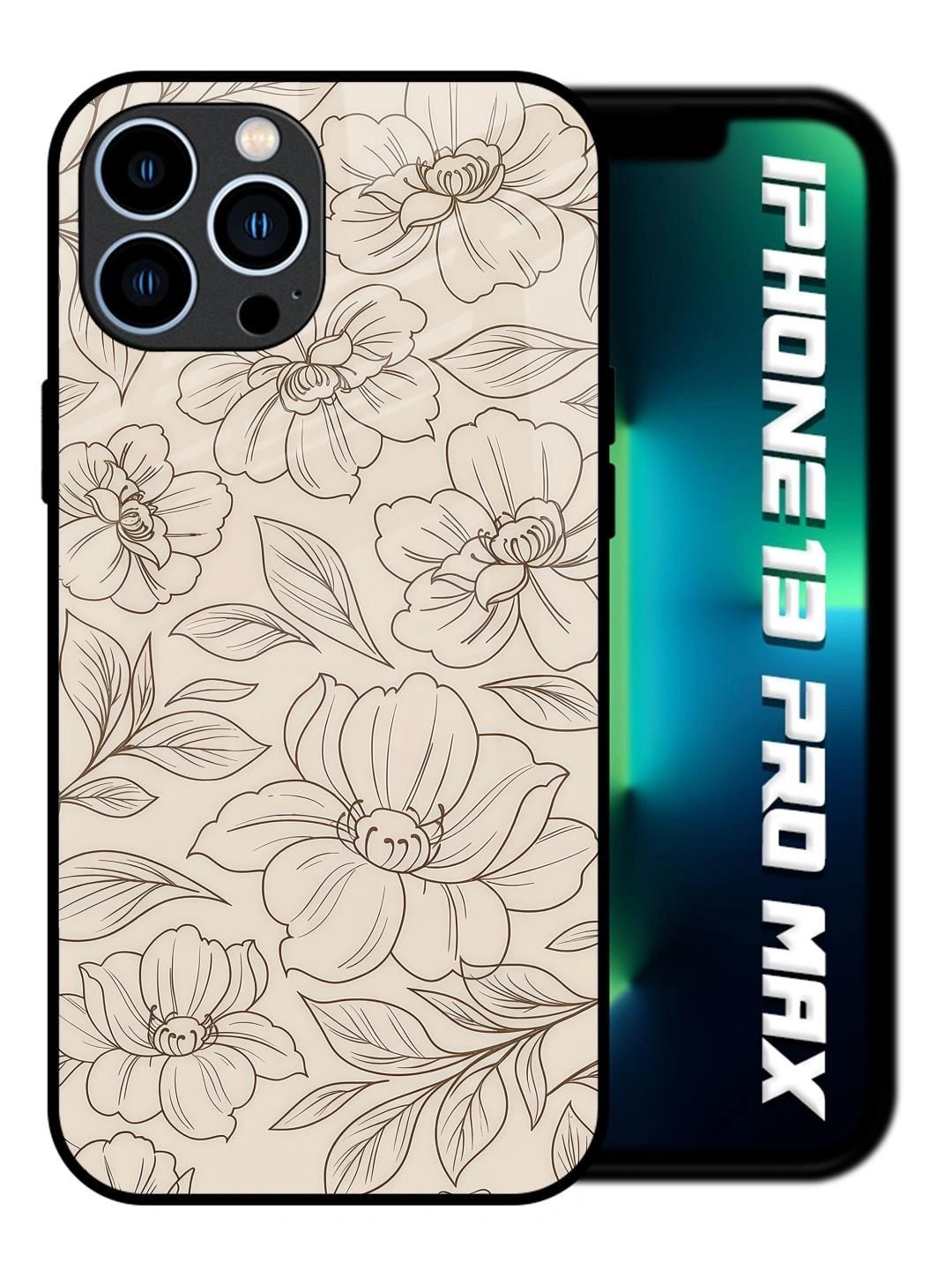 QRIOH Floral Printed iPhone 13 Pro Max Back Case Mobile Accessories-picture-8