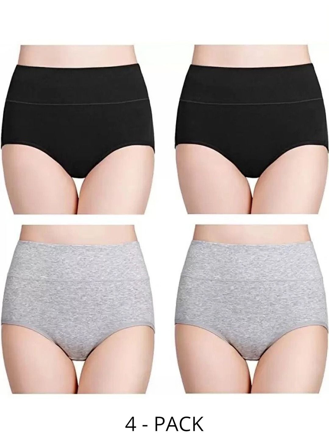 Bebron Women Pack of 4 Assorted Basic Briefs-picture-34