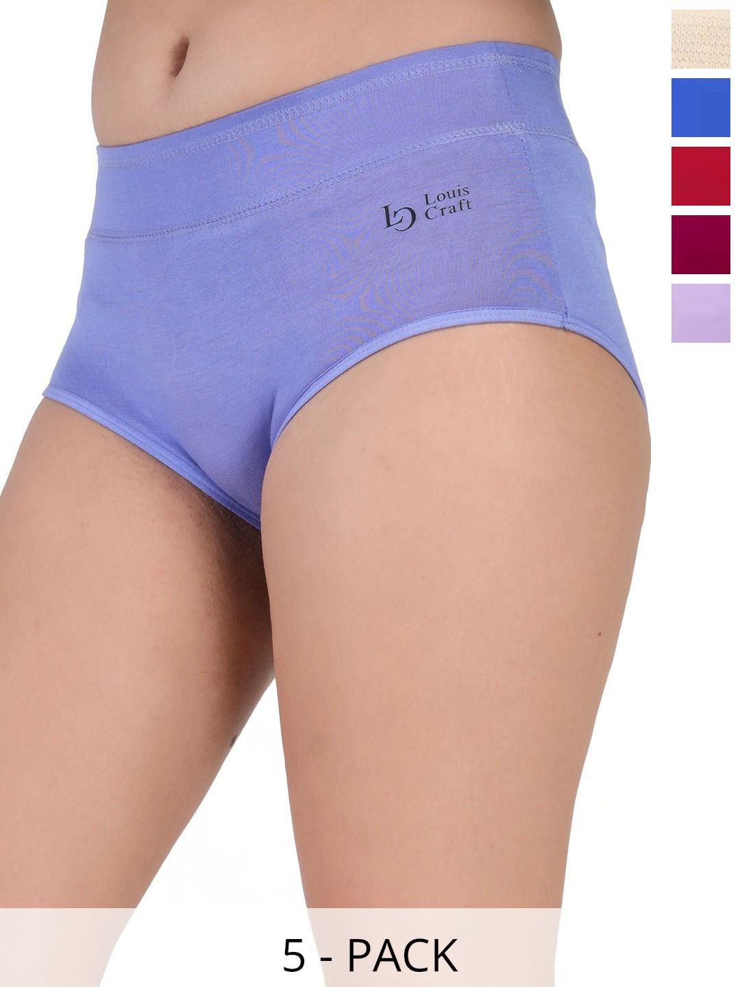 Bebron Women Pack of 5 Assorted Basic Briefs-picture-28