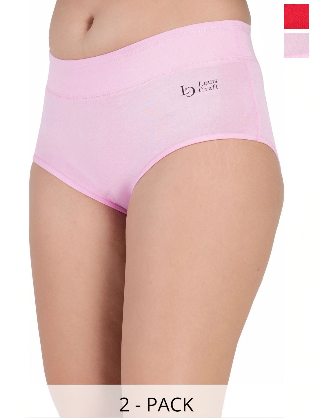 Bebron Women Pack of 2 Assorted Basic Briefs-picture-21