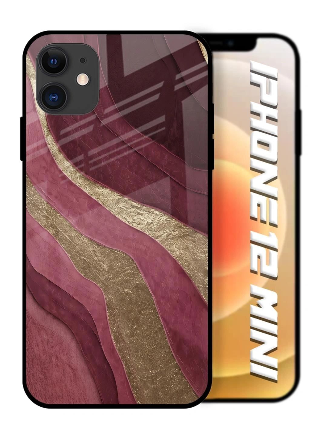 QRIOH Abstract Printed iPhone 12 Mini Back Case Mobile Accessories-picture-54