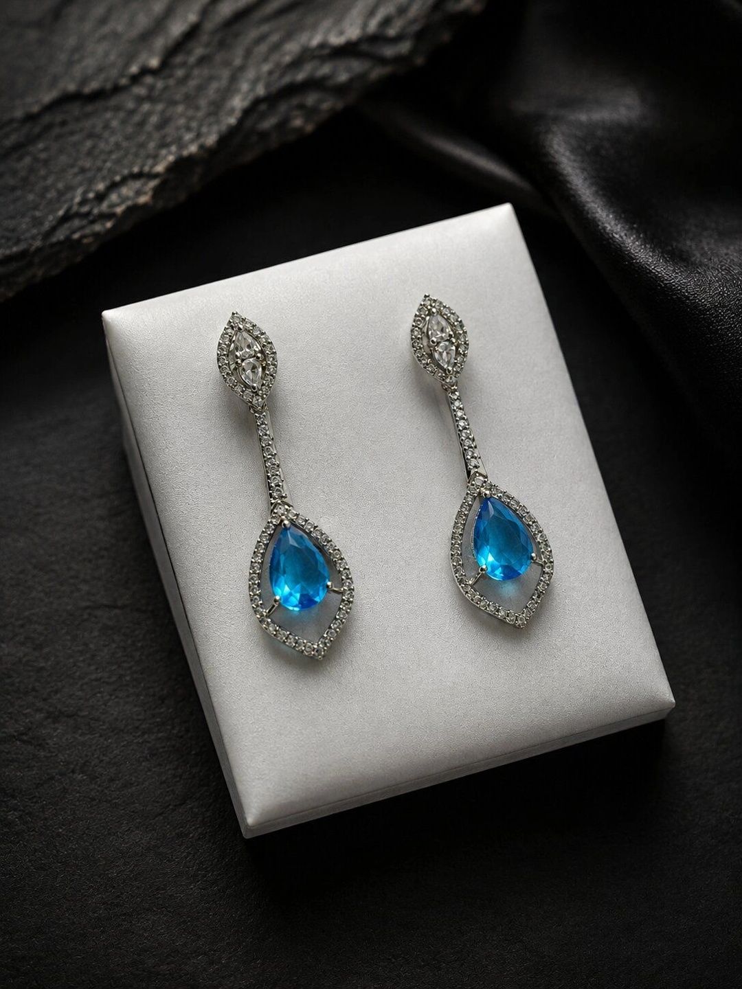 Opal Touch Teardrop Shaped Drop Earrings-picture-23