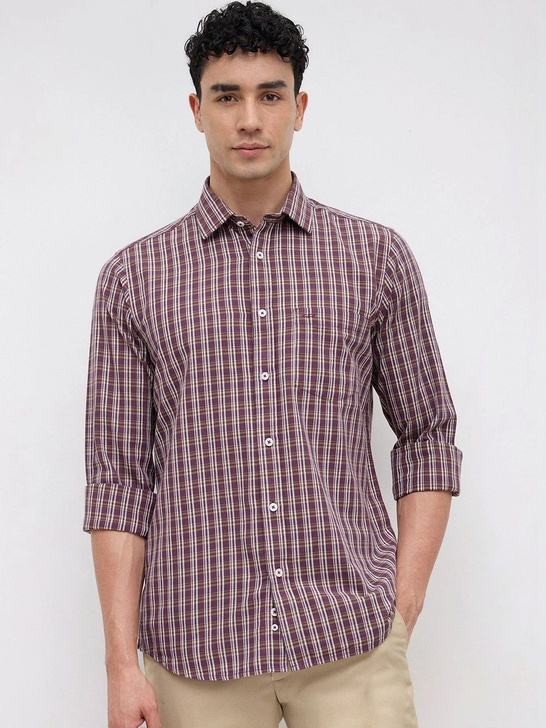 ColorPlus Men Classic Checked Casual Shirt-picture-12