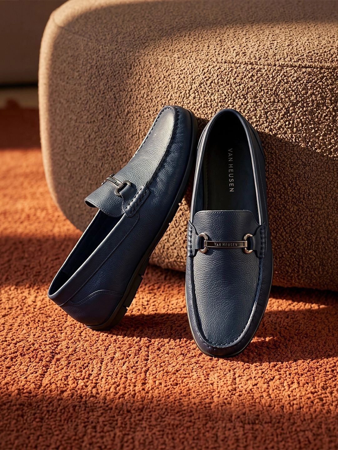 Van Heusen Men Textured Loafers-picture-51