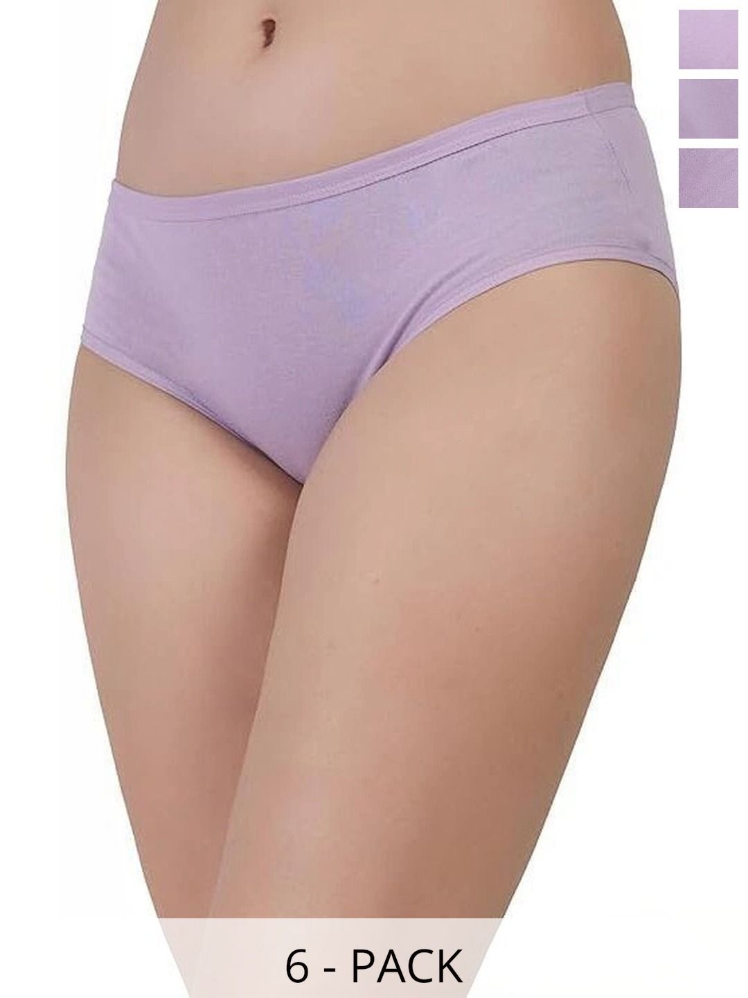 Bebron Women Pack of 6 Assorted Basic Briefs-image-48