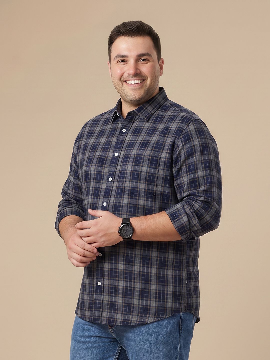 Sztori Checked Pure Cotton Casual Shirt-picture-27