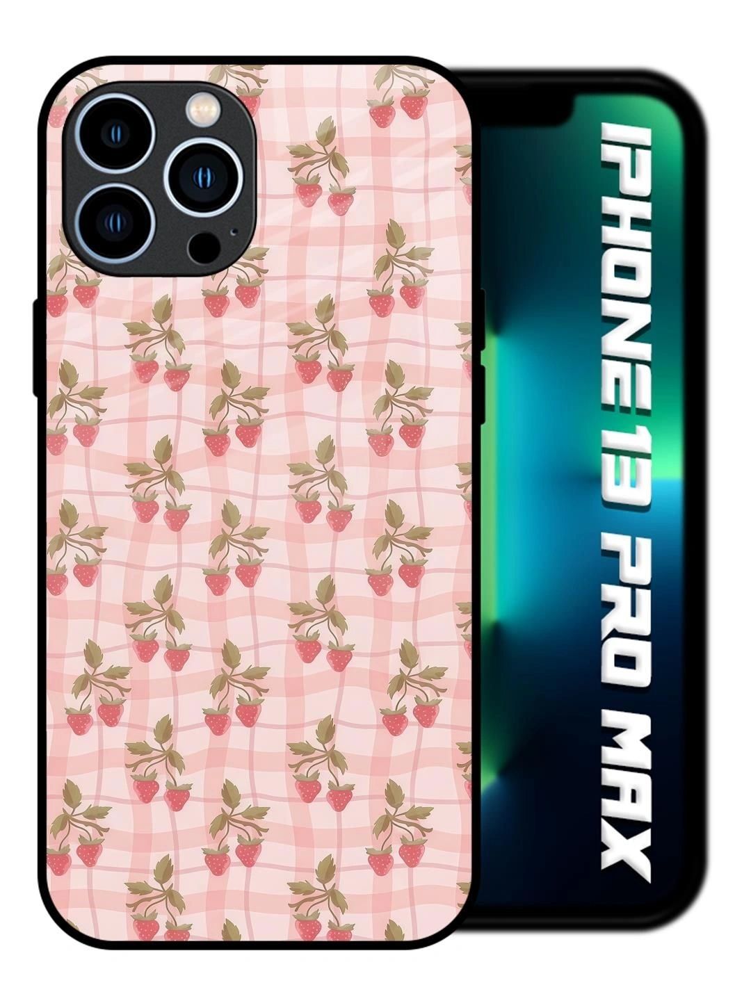 QRIOH Floral Printed iPhone 13 Pro Max Back Case Mobile Accessories-picture-37