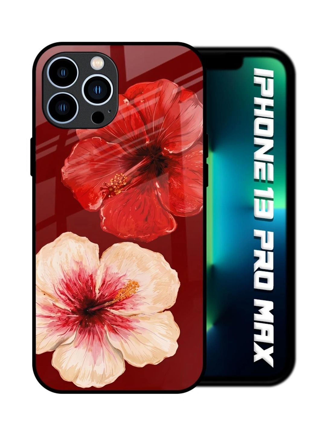 QRIOH Floral Printed iPhone 13 Pro Max Back Case Mobile Accessories-picture-35