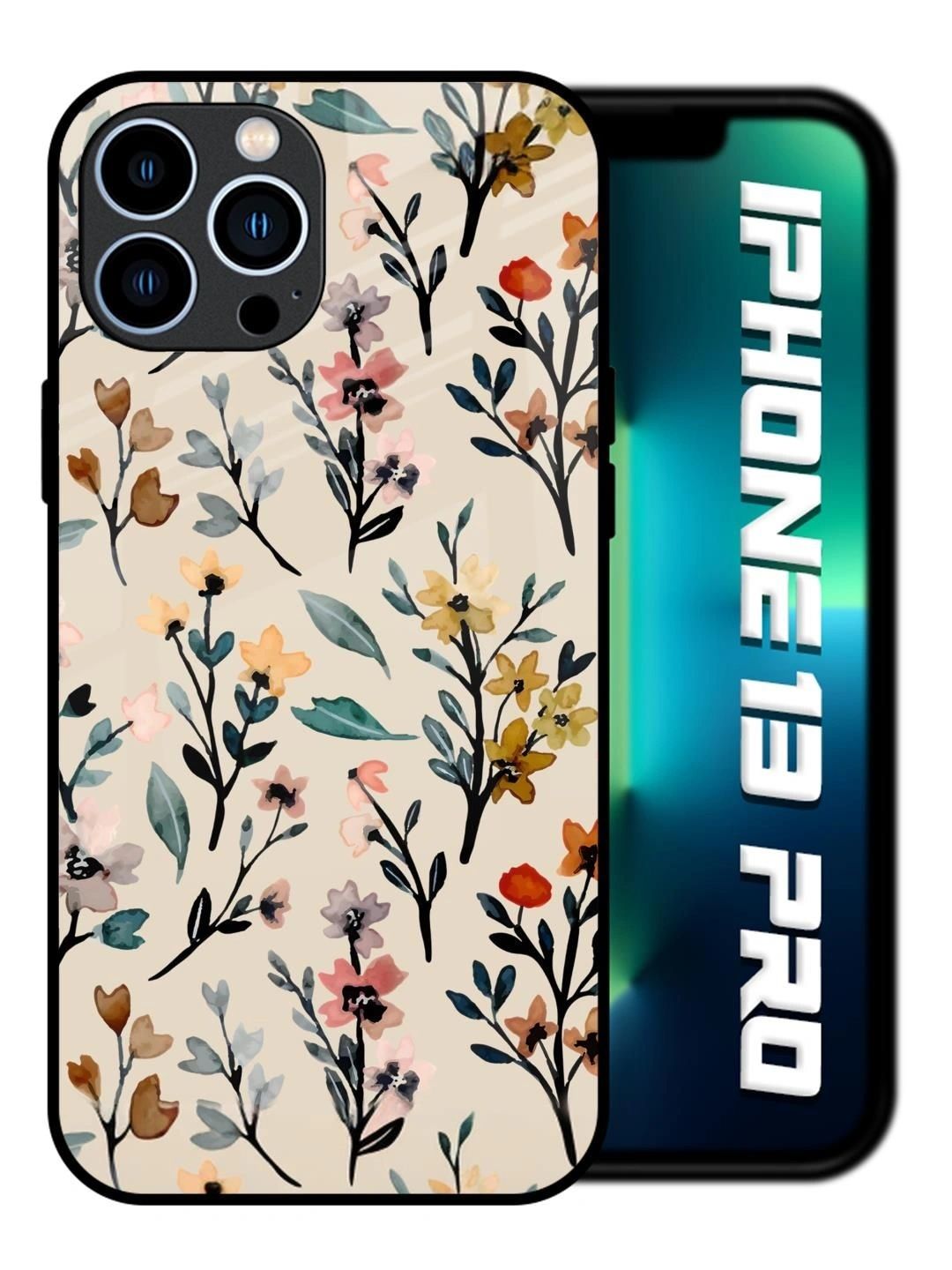 QRIOH Floral Printed iPhone 13 Pro Back Case Mobile Accessories-picture-27