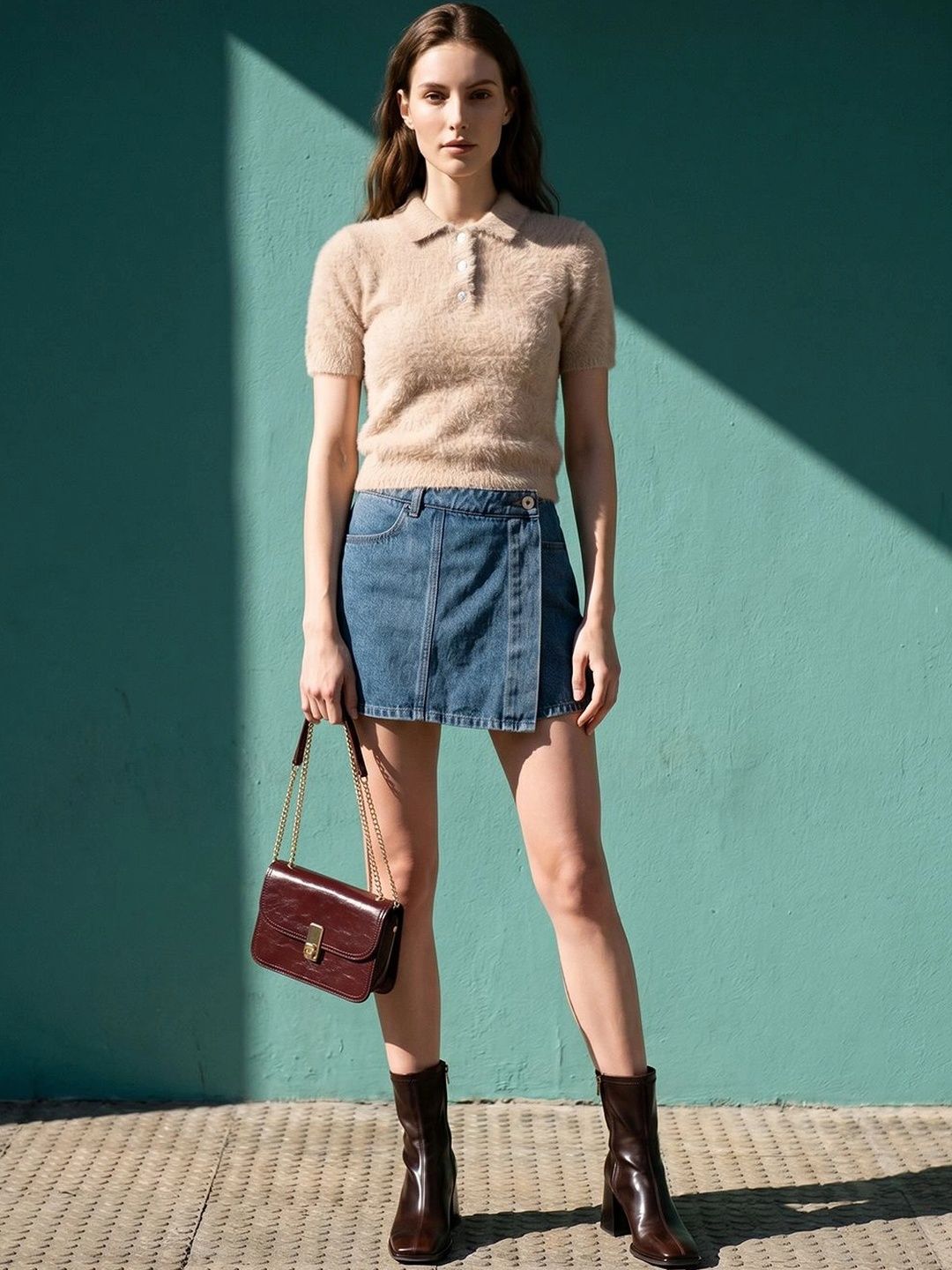 Vero Moda Women Cotton Mini Wrap Skirt-picture-20