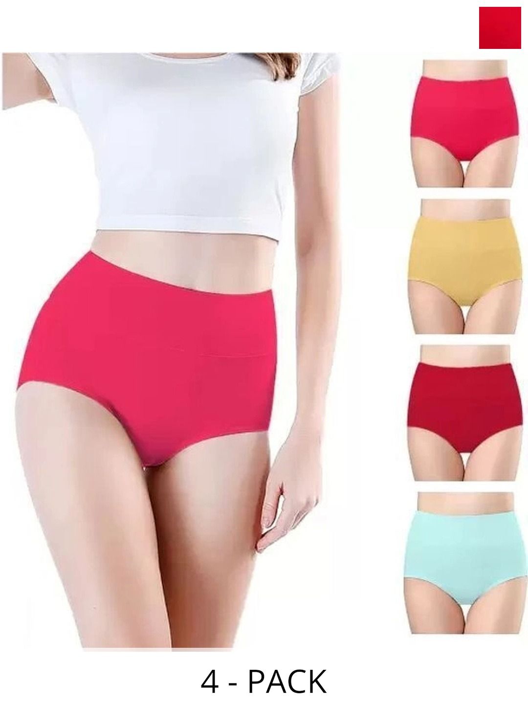 Bebron Women Pack of 4 Assorted Basic Briefs-picture-29