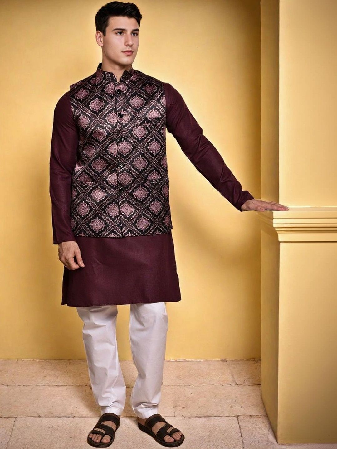 Moda Rapido Men Regular Pure Cotton Kurta with Pyjamas-picture-48