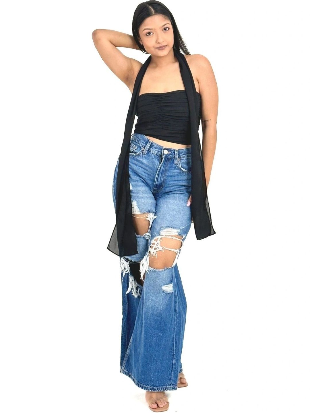 Elen Halter Neck Tube Crop Top-picture-46